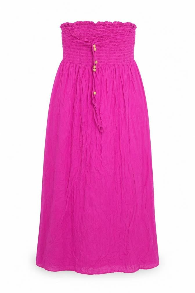 Preworn Womens Pink  Viscose Maxi  Size S  Off the Shoulder
