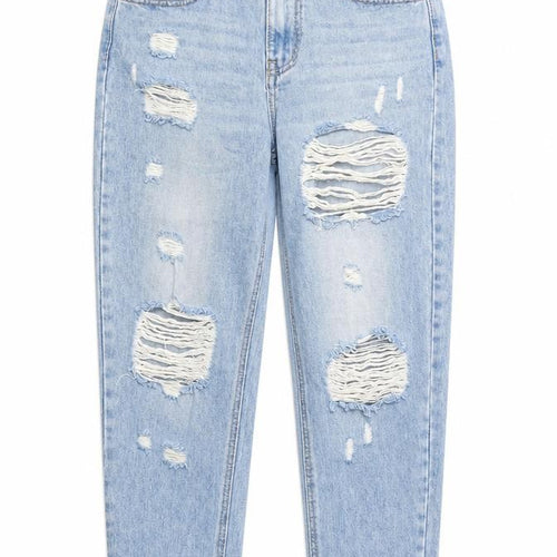 Monday Womens Blue  Cotton Mom Jeans Size S L24 in Regular Zip