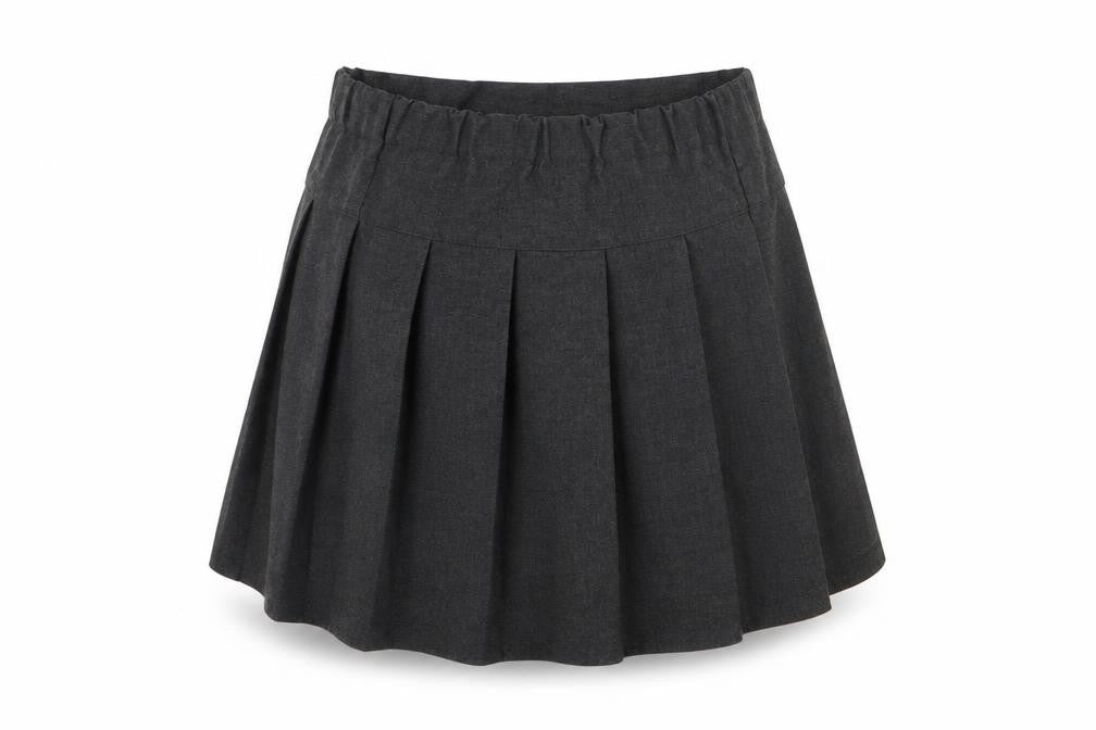 F&F Girls Grey  Viscose Pleated Skirt Size 9 Years  Regular
