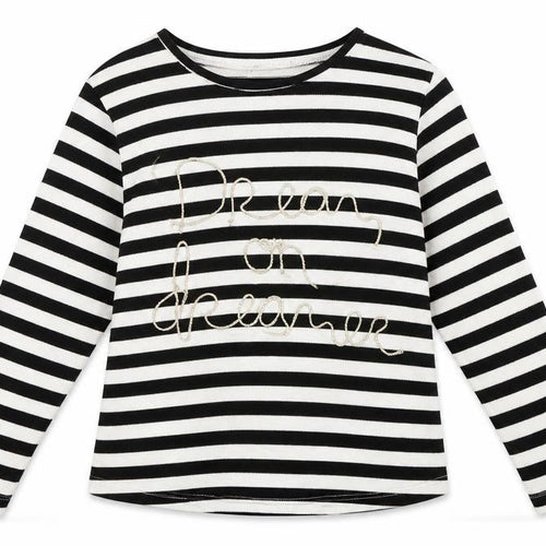 H&M Girls Multicoloured Round Neck Striped Viscose Pullover Jumper Size 7-8 Years