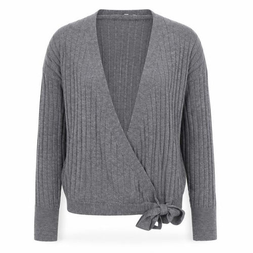 NEXT Womens Grey V-Neck  Acrylic Cardigan Jumper Size 10