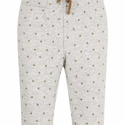 NEXT Baby Grey Geometric Cotton Sweatpants Trousers Size 0-3 Months  Drawstring - Stars