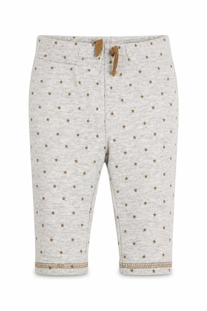 NEXT Baby Grey Geometric Cotton Sweatpants Trousers Size 0-3 Months  Drawstring - Stars