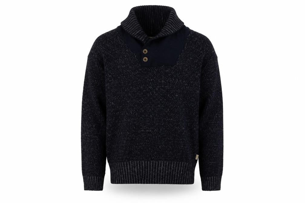 Front view of Marks & Spencer men’s blue acrylic pullover sweatshirt, size M