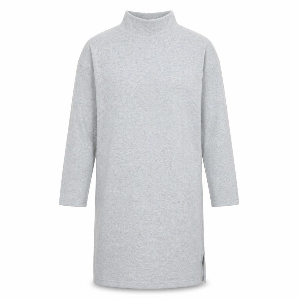 Preworn Womens Grey  Polyester Jumper Dress  Size L  High Neck