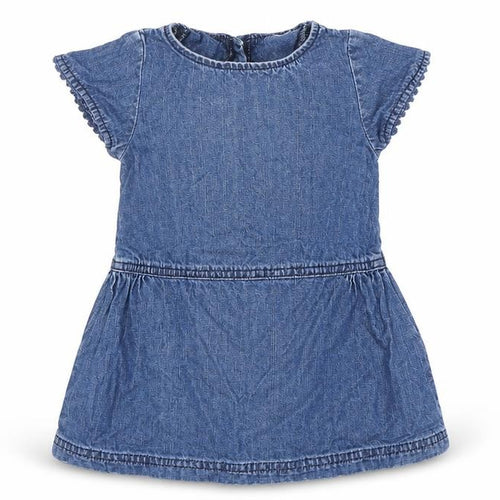 NEXT Girls Blue  Cotton A-Line  Size 9-12 Months  Round Neck