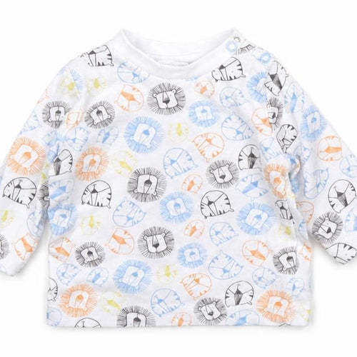 F&F Boys Multicoloured Animal Print Cotton Basic T-Shirt Size Newborn Round Neck