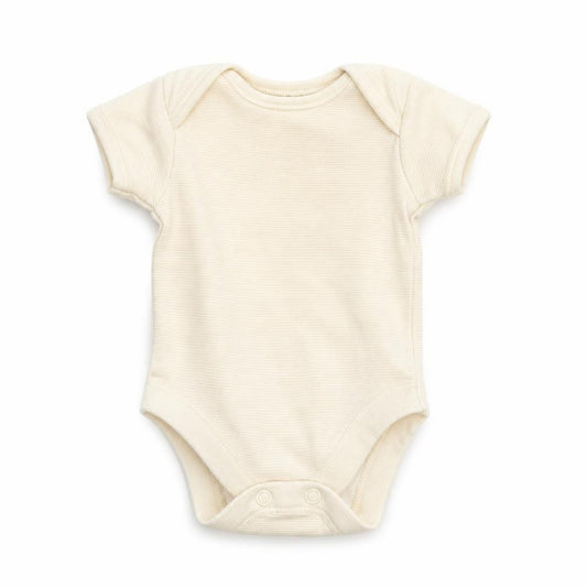 Front view of George Baby Beige Cotton Leotard One-Piece Size Newborn