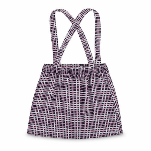 so cute Girls Pink Check Polyester Pinafore/Dungaree Dress  Size 2-3 Years  Square Neck Pullover