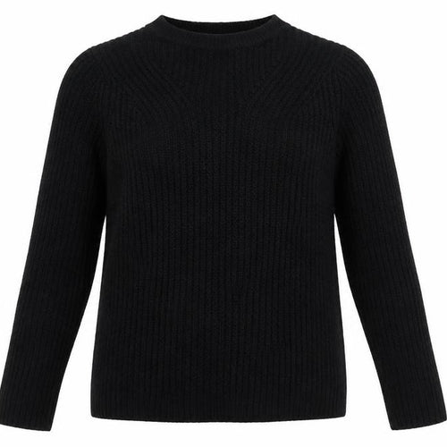 Papaya Womens Black Crew Neck  Acrylic Pullover Jumper Size S   - Lace up detail