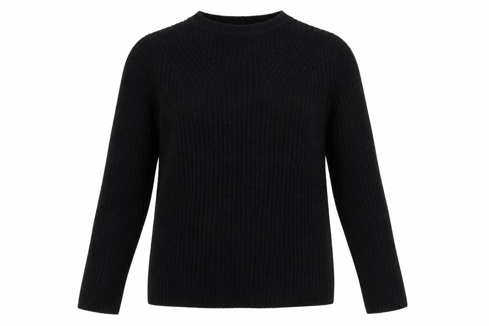 Papaya Womens Black Crew Neck  Acrylic Pullover Jumper Size S   - Lace up detail