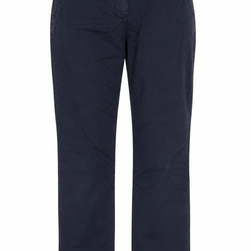 F&F Womens Blue  Cotton Trousers  Size 6 L29 in Regular Zip
