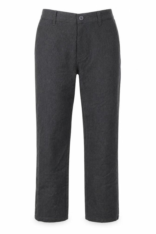 Front view of Next boys’ grey polyester dress pants trousers, size 10, years regular button