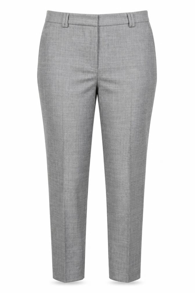 M&S Collection Womens Grey  Polyester Dress Pants Trousers Size 12 L28 in Regular Hook & Eye