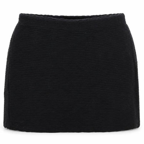 Topshop Womens Black  Cotton A-Line Skirt Size 10