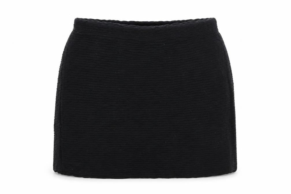 Topshop Womens Black  Cotton A-Line Skirt Size 10