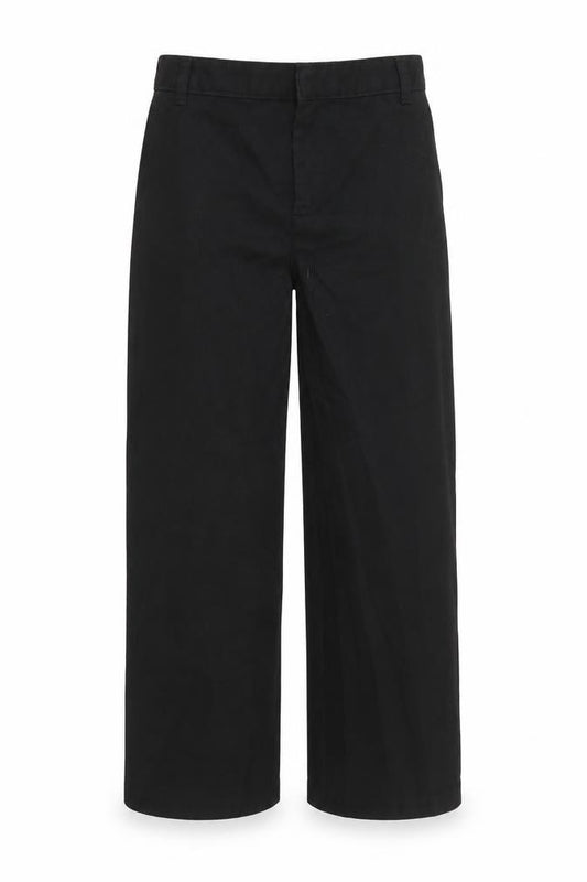 Front view of George boys’ black viscose capri trousers, size 11, years, 25-inch leg regular zip