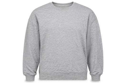 Front view of ASOS women’s grey cotton pullover sweatshirt, size UK 8, pullover