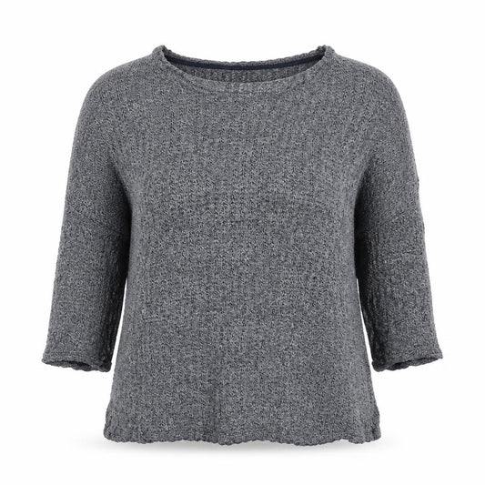 Front view of Zara women’s blue round neck polyester jumper, size S