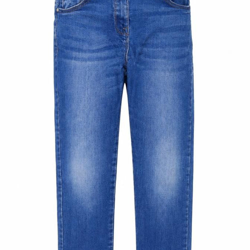 NEXT Girls Blue  Cotton Straight Jeans Size 9 Months  Regular Zip