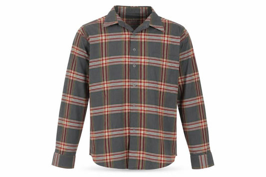 Front view of Cuba Collection men’s multicoloured plaid button-up, size S, collared