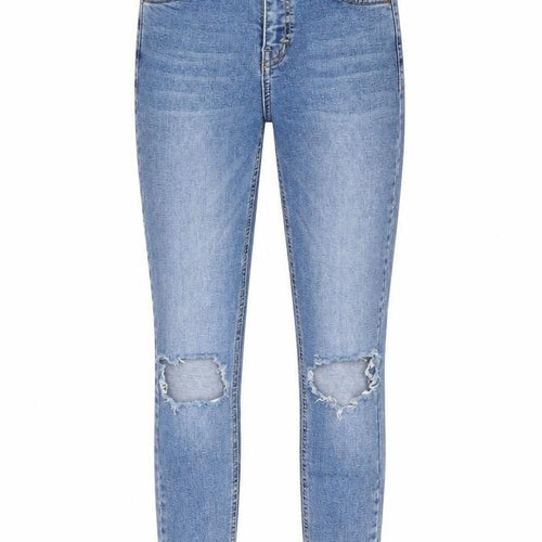 Topshop Womens Blue  Cotton Skinny Jeans Size 25 in L25 in Regular