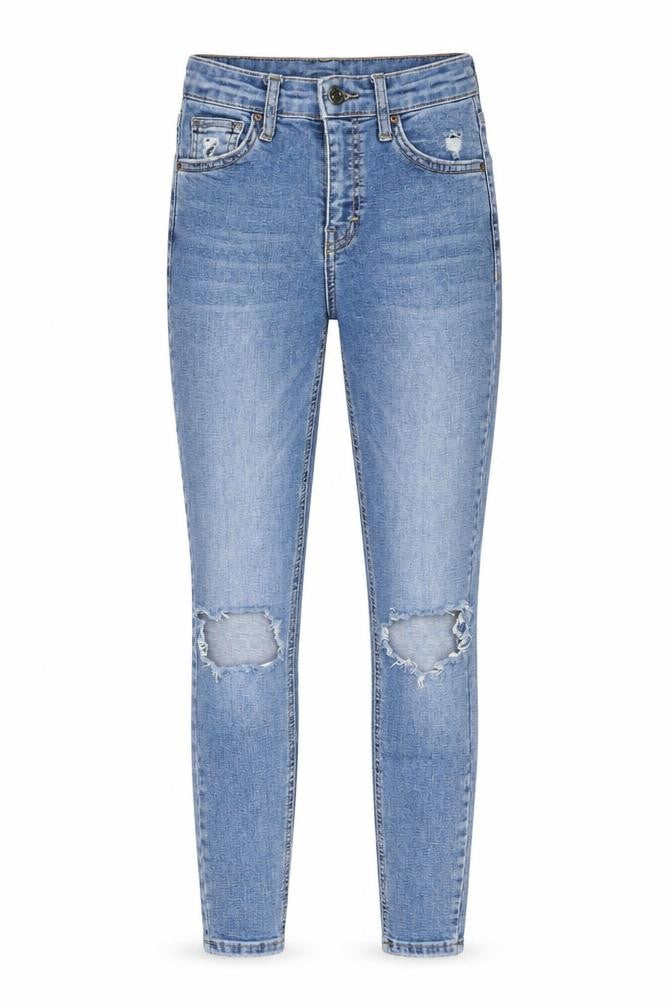 Topshop Womens Blue  Cotton Skinny Jeans Size 25 in L25 in Regular