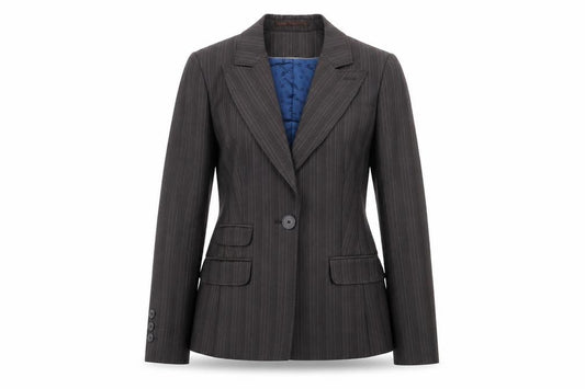 Front view of Next women’s black wool jacket blazer, size UK 12