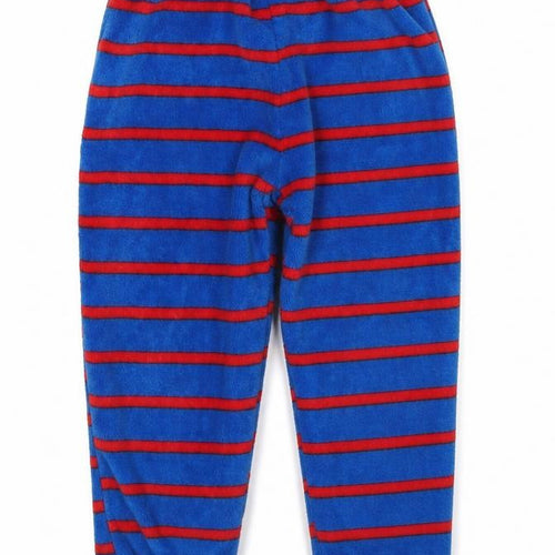 TJ Morris Boys Blue Striped Polyester Sweatpants Trousers Size 5-6 Years  Regular  - Red Pyjama Pants