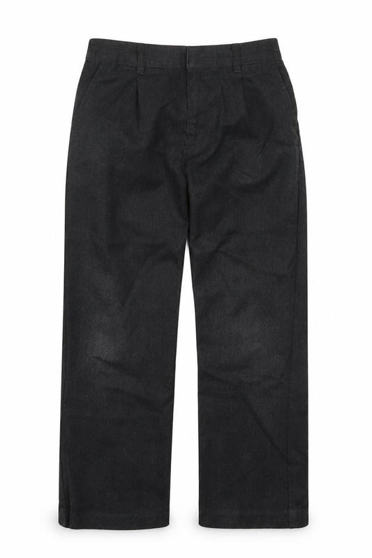 Front view of F&F boys’ grey viscose dress pants trousers, size 6-7, years regular hook & eye