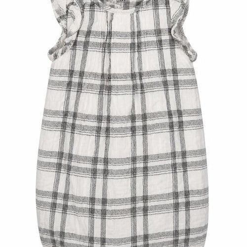 NEXT Girls Grey Check Viscose Catsuit One-Piece Size 12-18 Months  Buckle