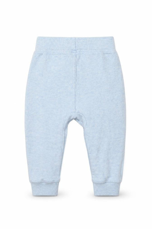 Front view of George boys’ blue cotton capri leggings, size 6-9, months