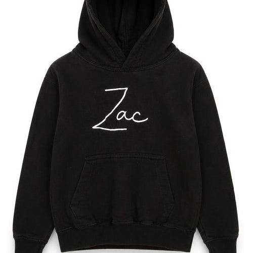 Awdis Boys Black  Cotton Pullover Hoodie Size 5-6 Years   - Zac