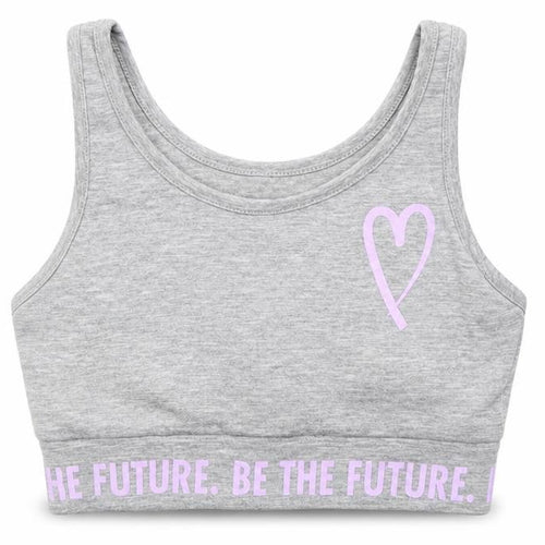 George Girls Grey  Polyester Cropped Tank Size 6-7 Years Round Neck