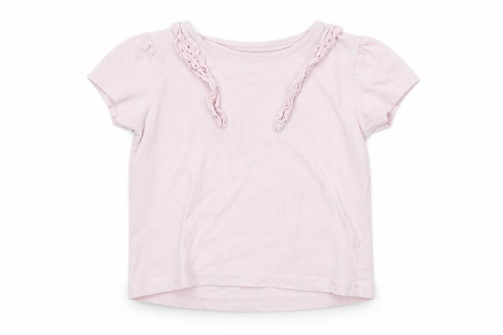 Primark Girls Pink  Cotton Basic T-Shirt Size 3-4 Years Round Neck