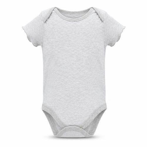 F&F Baby Grey Striped Cotton Babygrow One-Piece Size 12-18 Months