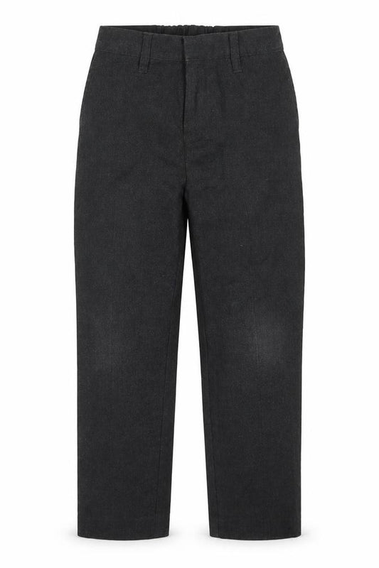 Front view of Tu boys’ grey polyester dress pants trousers, size 6, years regular hook & eye
