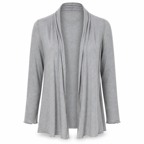 Luisa Perla Womens Grey V-Neck  Acrylic Cardigan Jumper Size M