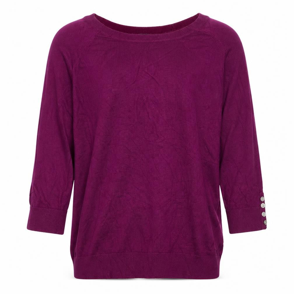 Front view of Smartset men’s purple round neck nylon jumper, size L