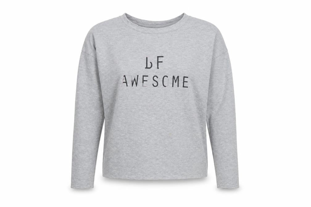 Front view of George women’s grey cotton pullover sweatshirt, size UK 8, pullover - be awesome