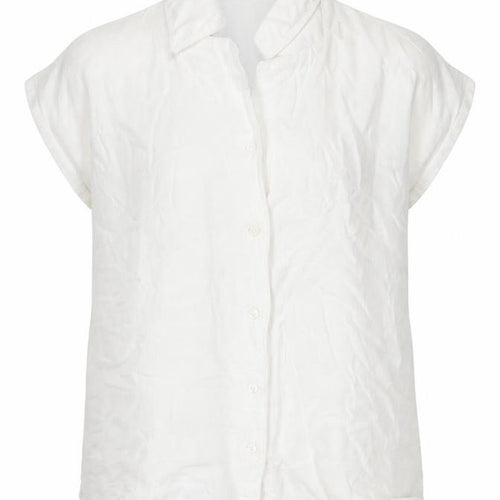 Mango Womens White  Viscose Basic Button-Up Size XS Collared