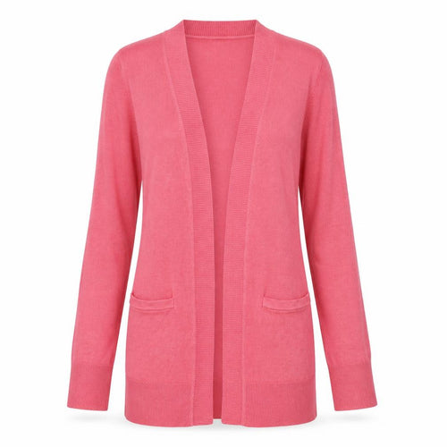 Isaac Mizrahi Womens Pink V-Neck  Cotton Cardigan Jumper Size XS