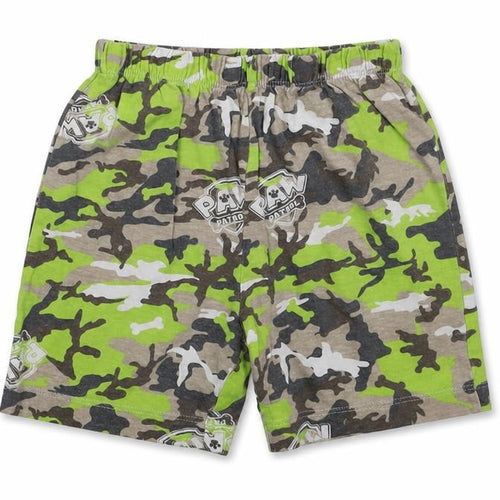 Nickelodeon Boys Green Camouflage Cotton  Sleep Shorts Size 3-4 Years   - Paw patrol