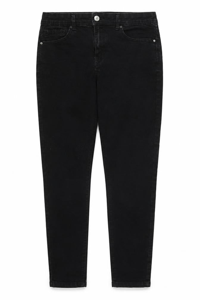 Denim Co Womens Black  Cotton Skinny Jeans Size 14 L26 in Regular Button