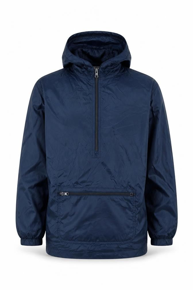 Front view of Back to School boys’ blue jacket, size 13, years zip
