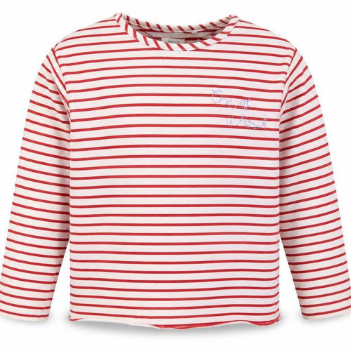 NEXT Girls Red Striped Cotton Pullover Sweatshirt Size 6 Years  Pullover - One Of A Kind