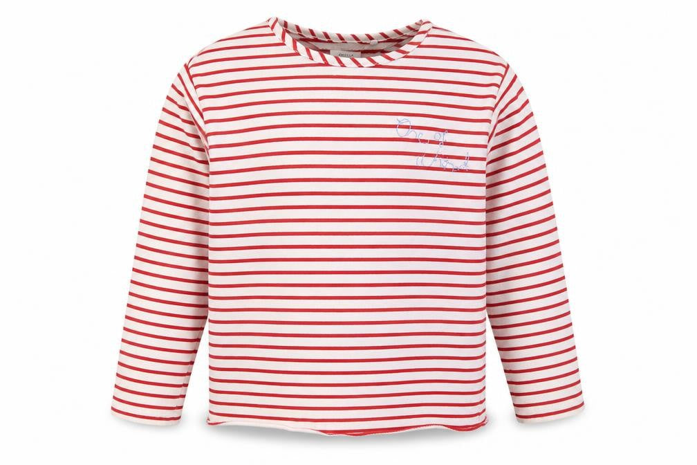 NEXT Girls Red Striped Cotton Pullover Sweatshirt Size 6 Years  Pullover - One Of A Kind