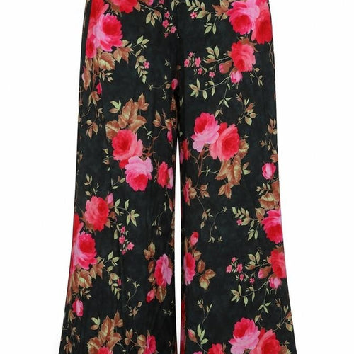 graffic Womens Green Floral Polyester Cami Pyjama Pants Size S   - wide leg