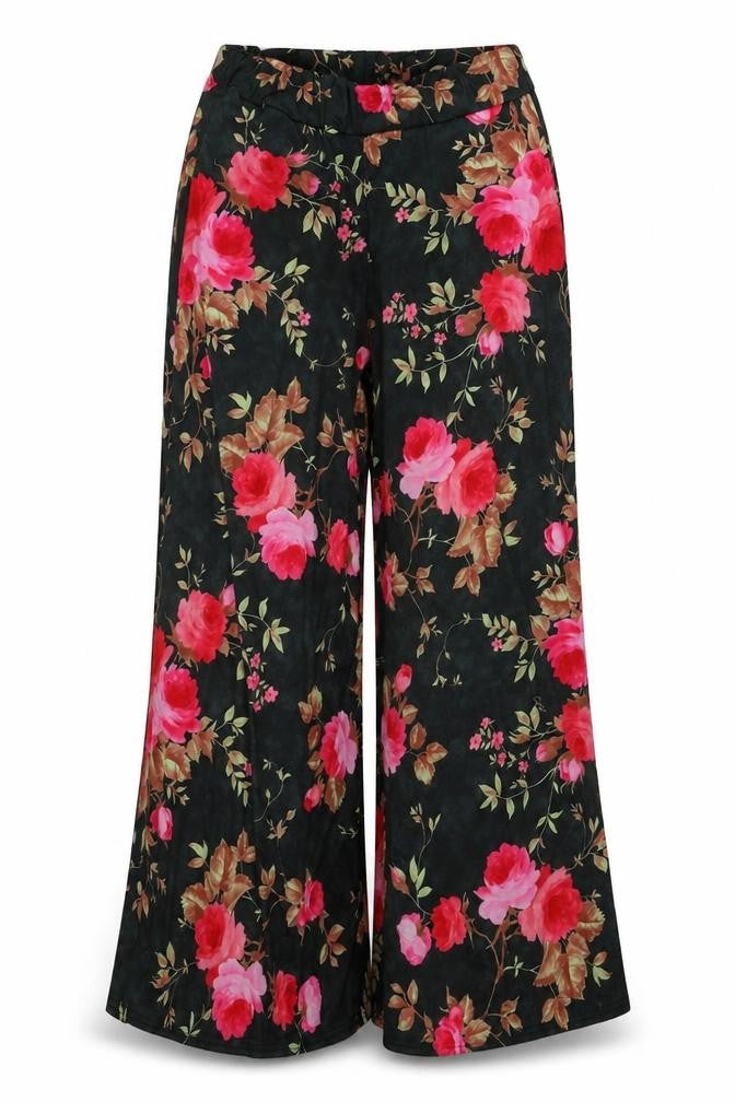 graffic Womens Green Floral Polyester Cami Pyjama Pants Size S   - wide leg