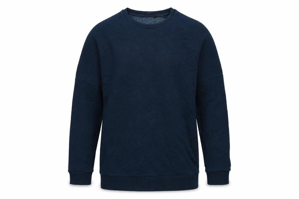 Front view of George boys’ blue cotton pullover sweatshirt, size 11-12, years pullover
